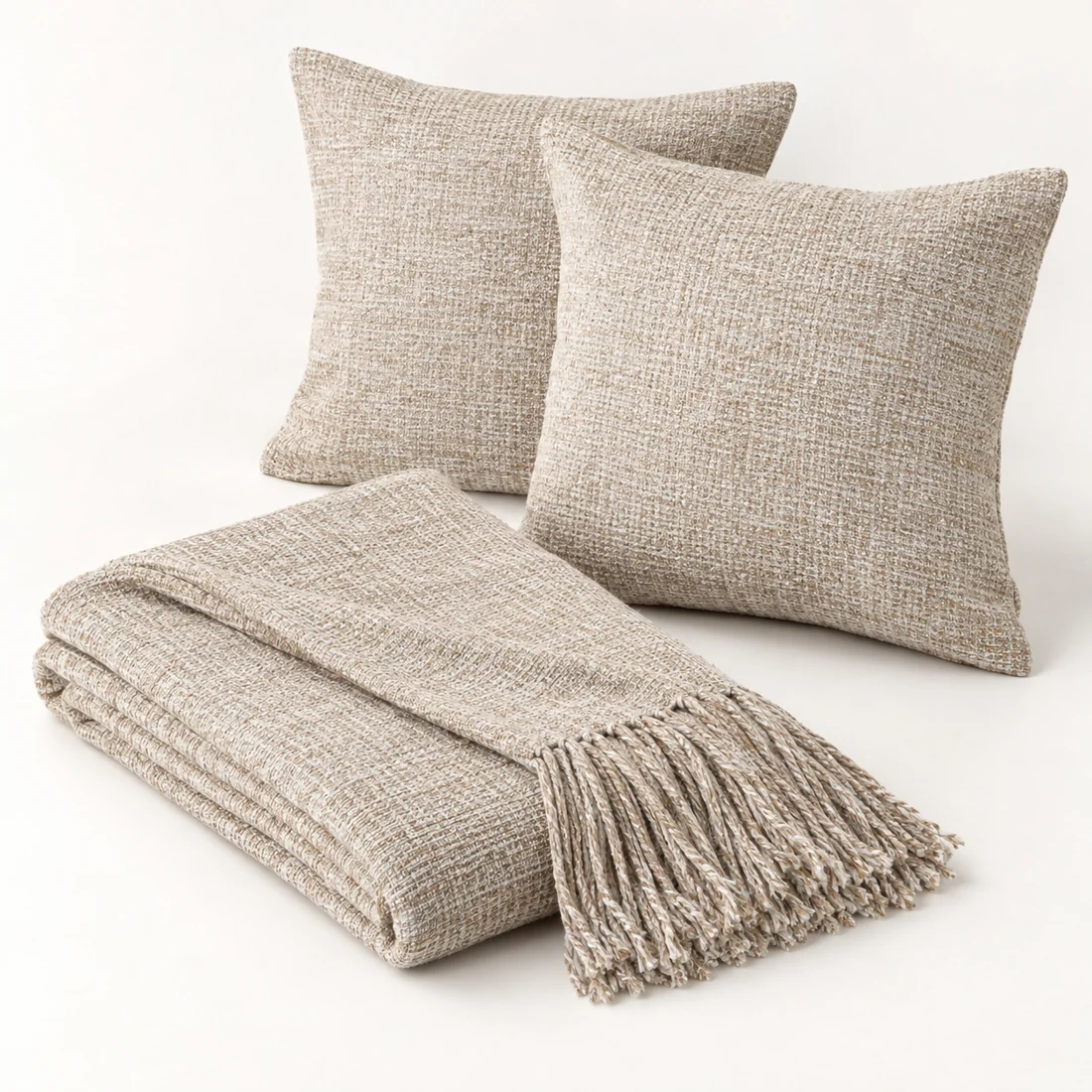 Rest Living Room Textile Set — Oat Mix