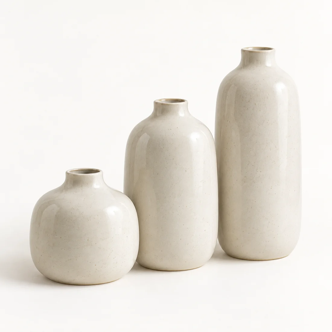 Still Bud Vase Trio — Chalk Set